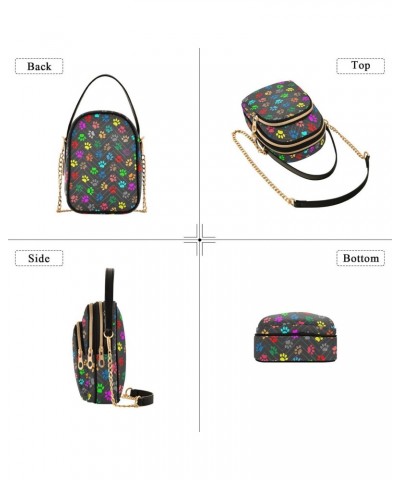 Paw Print Crossbody Bags for Women Fanny Packs Small Sling Cross Body Bag Wallet Phone Mini Purse $9.87 Crossbody Bags