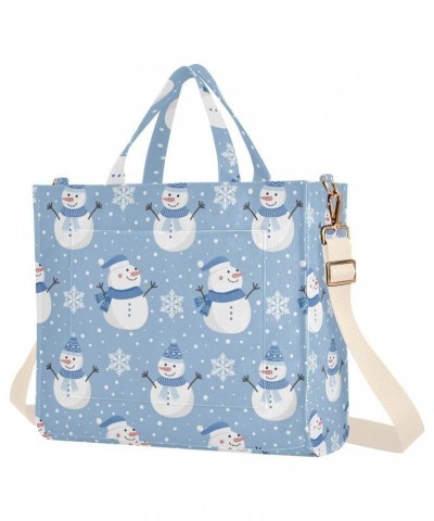 Christmas Snowman Snowflakes Corduroy Tote Bag for Women Hobo Crossbody Bag Purse Stylish Shoulder Handbag Messenger Bags, S ...