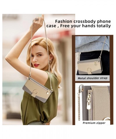 IPhone 11 Pro Max Wallet Case Crossbody IPhone Bag with Card Holder Wallet Zipper Leather Purse Cover (Pink,iPhone 11) Gray $...