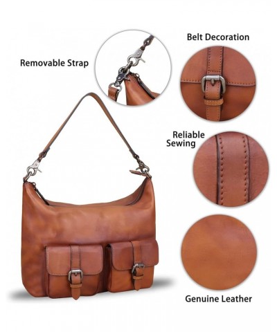 Genuine Leather Handbags for Women Handmade Purses Top Handle Shoulder Bags Vintage Style Real Leather Crossbody Hobo Satchel...