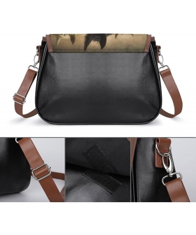 Printed Crossbody Bags Women City Leather Shoulder Bag Satchel Hobo Bags Trendy Dolphin Jump Color10 $21.00 Hobo Bags