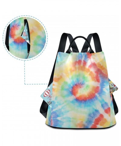 Tie Dye Watercolor Polyester Backpack Purse Travel Bag for Women Fashion Back Pack Shoulder Bag $23.19 Backpacks