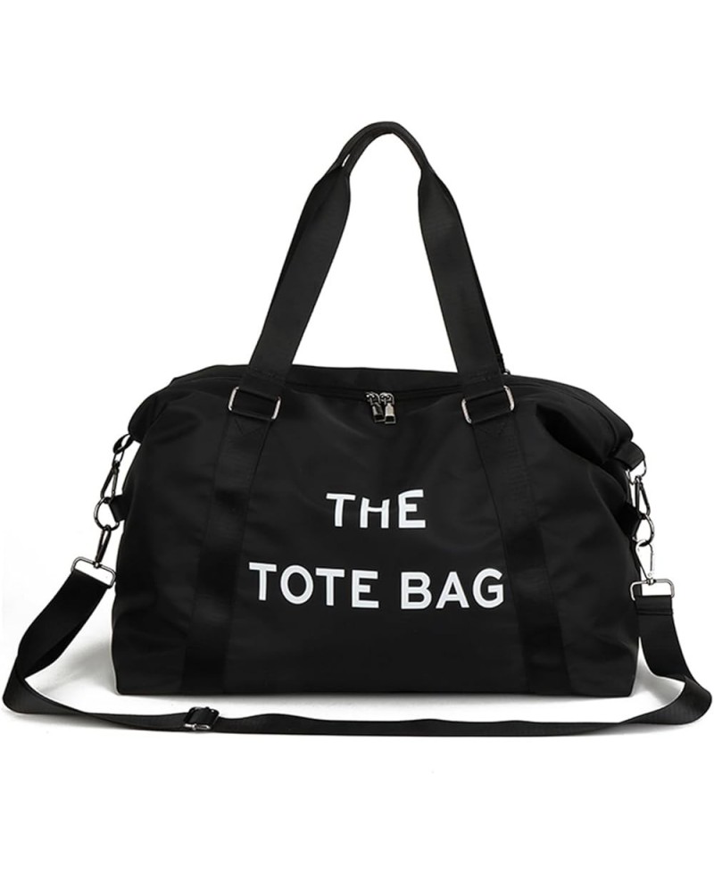 The Tote Bag for Women, Medium Nylon Travel Tote Bags with Zipper Waterproof Crossbody Tote Handbag Purse (Black) B-black $16...