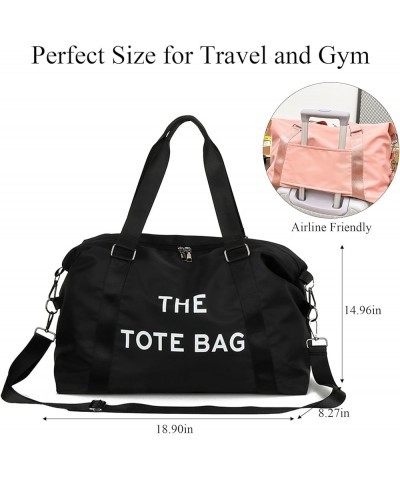 The Tote Bag for Women, Medium Nylon Travel Tote Bags with Zipper Waterproof Crossbody Tote Handbag Purse (Black) B-black $16...