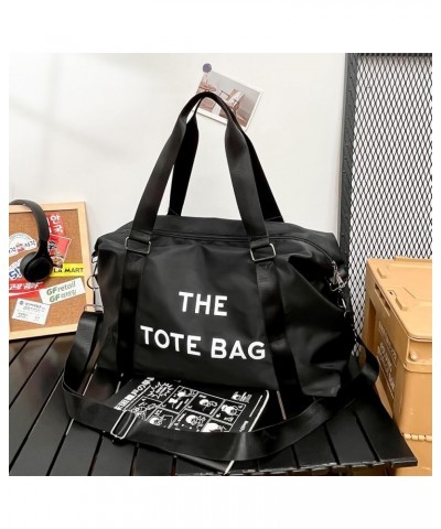 The Tote Bag for Women, Medium Nylon Travel Tote Bags with Zipper Waterproof Crossbody Tote Handbag Purse (Black) B-black $16...