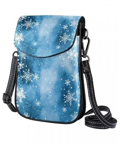 Small Crossbody Bag Snowflake Cell Phone Purse Wallet $13.01 Crossbody Bags