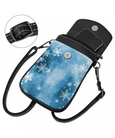 Small Crossbody Bag Snowflake Cell Phone Purse Wallet $13.01 Crossbody Bags