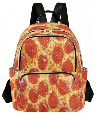 Original Pepperoni Pizza Fashion Backpack Purse Ladies Fashion Rucksack Travel Shoulder Bag Casual Daily Backpack Small $17.7...