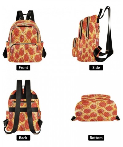 Original Pepperoni Pizza Fashion Backpack Purse Ladies Fashion Rucksack Travel Shoulder Bag Casual Daily Backpack Small $17.7...