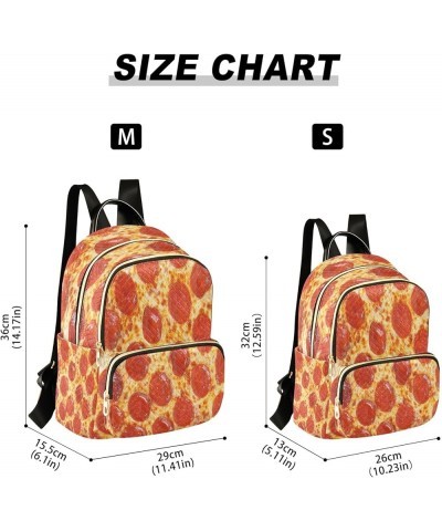 Original Pepperoni Pizza Fashion Backpack Purse Ladies Fashion Rucksack Travel Shoulder Bag Casual Daily Backpack Small $17.7...