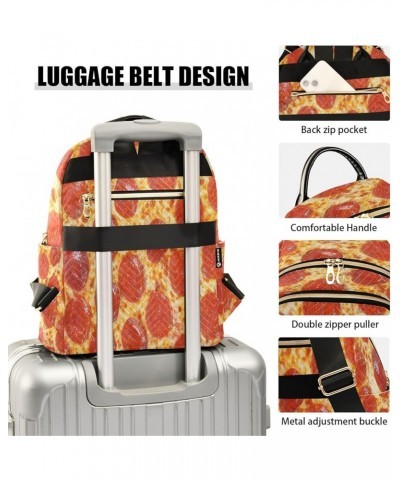 Original Pepperoni Pizza Fashion Backpack Purse Ladies Fashion Rucksack Travel Shoulder Bag Casual Daily Backpack Small $17.7...