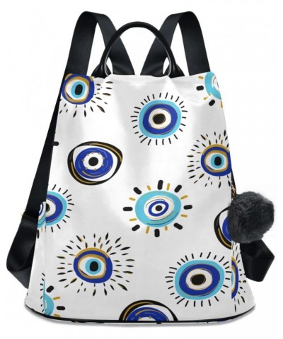 Women Fashion Backpack - Doodle Evil Eye, Anti Theft Casual Daypack Shoulder Bag Purse for Travel Work 15 inches $22.95 Backp...