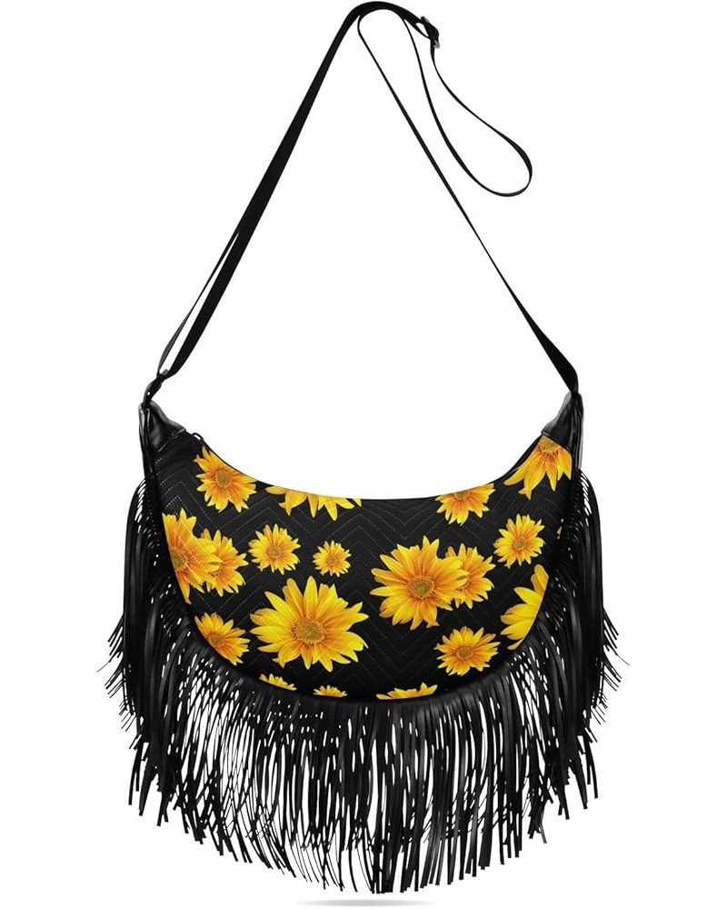 Women Fringe Tassel Cross Body Bag Leisure Shoulder Bag Color262 $11.88 Crossbody Bags