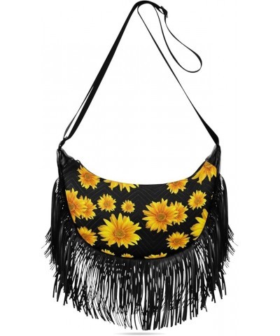 Women Fringe Tassel Cross Body Bag Leisure Shoulder Bag Color262 $11.88 Crossbody Bags