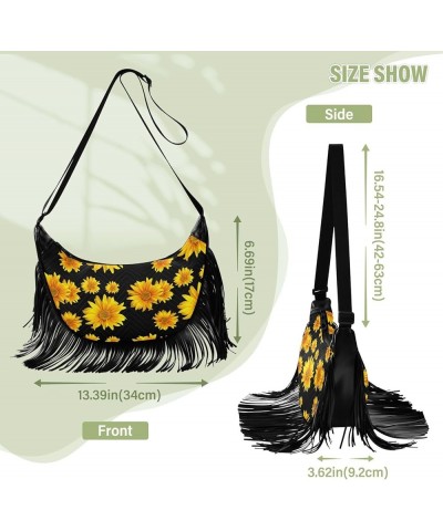 Women Fringe Tassel Cross Body Bag Leisure Shoulder Bag Color262 $11.88 Crossbody Bags