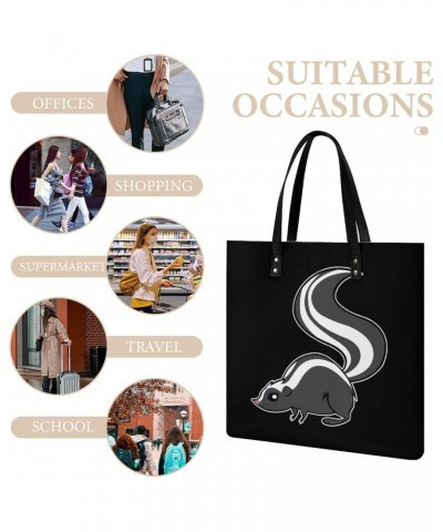 Naughty Skunk Printed Tote Bag for Women Fashion Handbag with Top Handles Shopping Bags for Work Travel $17.85 Totes