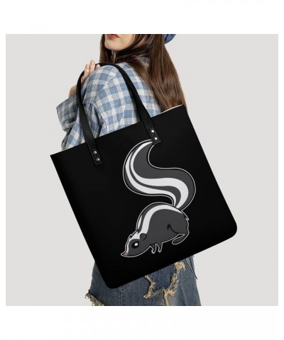 Naughty Skunk Printed Tote Bag for Women Fashion Handbag with Top Handles Shopping Bags for Work Travel $17.85 Totes