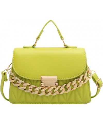 Hobo Bag for Women PU Leather Shoulder Crossbody Bag Fashion Handbag Purse Small Totes Satchels with Chain Green $15.33 Totes