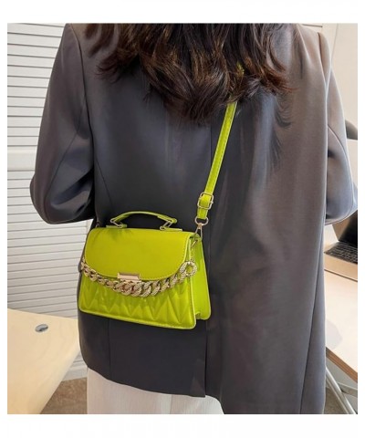 Hobo Bag for Women PU Leather Shoulder Crossbody Bag Fashion Handbag Purse Small Totes Satchels with Chain Green $15.33 Totes