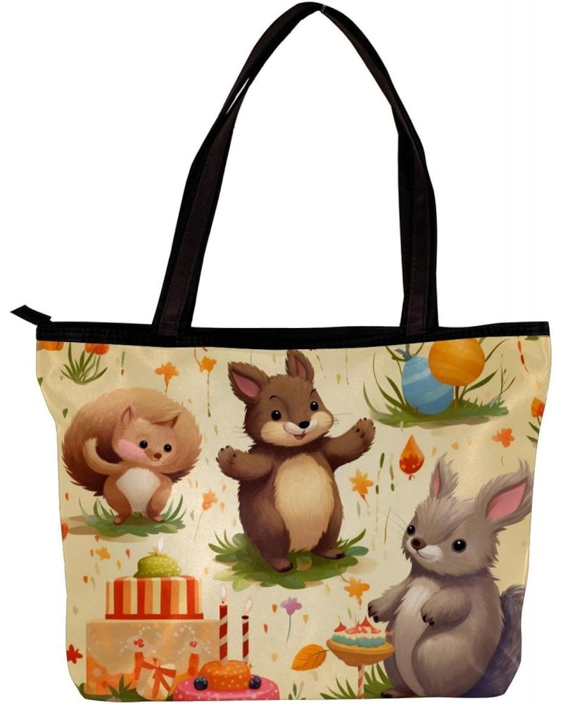 The Tote Bag For Women,Purses For Women,Handbags For Women,Animals Bunny Fox Birthday Handbags $11.79 Totes