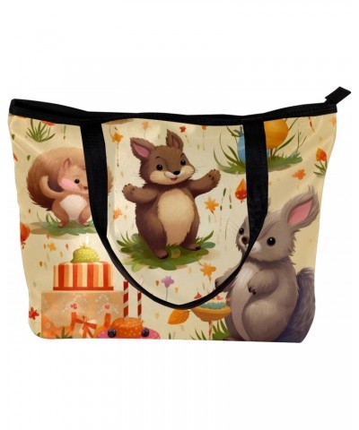 The Tote Bag For Women,Purses For Women,Handbags For Women,Animals Bunny Fox Birthday Handbags $11.79 Totes