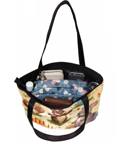 The Tote Bag For Women,Purses For Women,Handbags For Women,Animals Bunny Fox Birthday Handbags $11.79 Totes