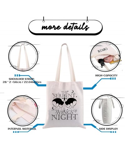 The Serp-nt Wings of Night Book Merch Vampire Inspired Tote Bag Fantasy Romance Lover Gift CB Fans Gift Bookish Merch Serp-nt...