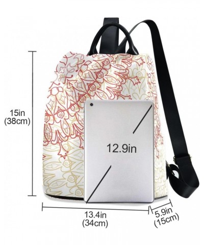 Backpack Purse for Women Fashion Travel Anti-theft Mandala Bohemian Flower Daypack Casual Shoulder Bag Medium Size $21.37 Bac...