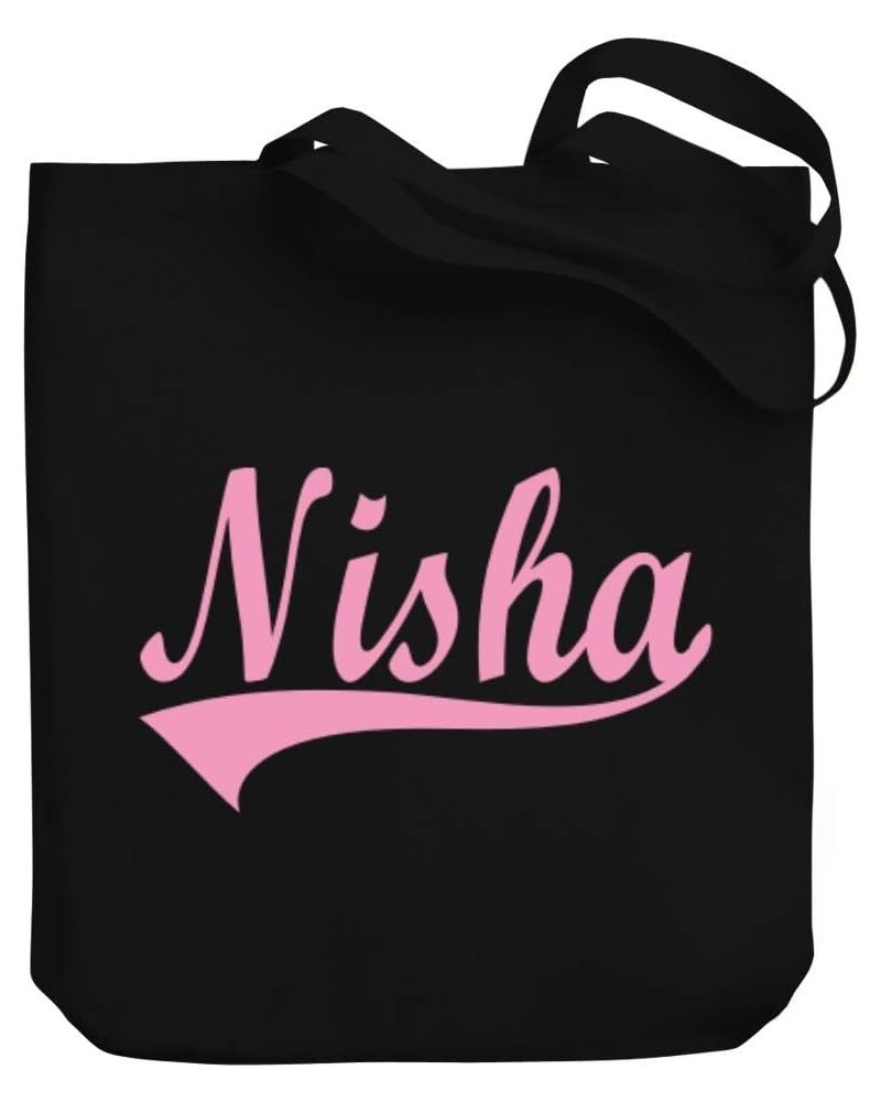 Nisha Baseball Style Canvas Tote Bag 10.5" x 16" x 4 $17.20 Totes