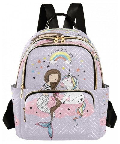 Unicorn Mermaid Magic Fashion Backpack Purse Ladies Fashion Rucksack Travel Shoulder Bag Casual Daily Backpack Medium $20.71 ...