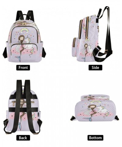 Unicorn Mermaid Magic Fashion Backpack Purse Ladies Fashion Rucksack Travel Shoulder Bag Casual Daily Backpack Medium $20.71 ...