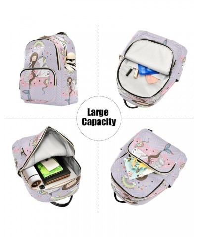 Unicorn Mermaid Magic Fashion Backpack Purse Ladies Fashion Rucksack Travel Shoulder Bag Casual Daily Backpack Medium $20.71 ...