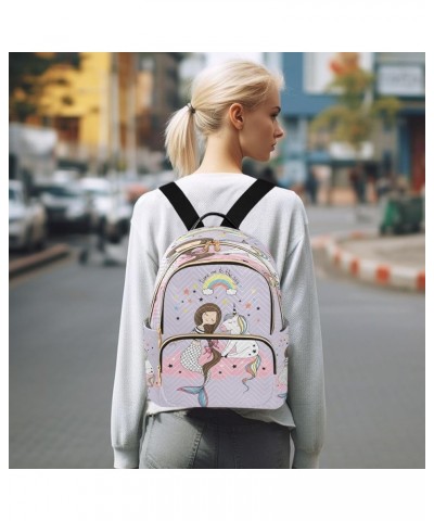 Unicorn Mermaid Magic Fashion Backpack Purse Ladies Fashion Rucksack Travel Shoulder Bag Casual Daily Backpack Medium $20.71 ...