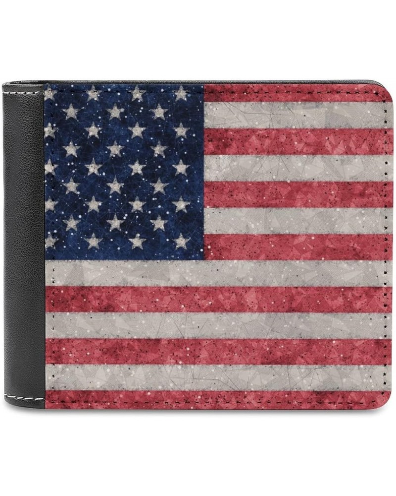 Mens Short Wallet American Flag Bifold Leather Wallets Purse Minimalist Card Holders Coin Purses Style-25 $17.38 Wallets