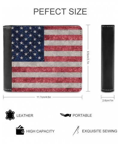 Mens Short Wallet American Flag Bifold Leather Wallets Purse Minimalist Card Holders Coin Purses Style-25 $17.38 Wallets