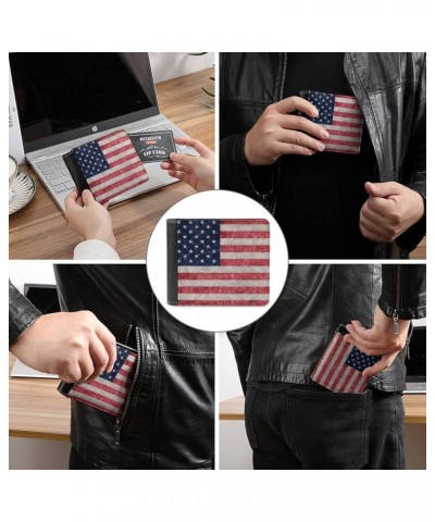 Mens Short Wallet American Flag Bifold Leather Wallets Purse Minimalist Card Holders Coin Purses Style-25 $17.38 Wallets