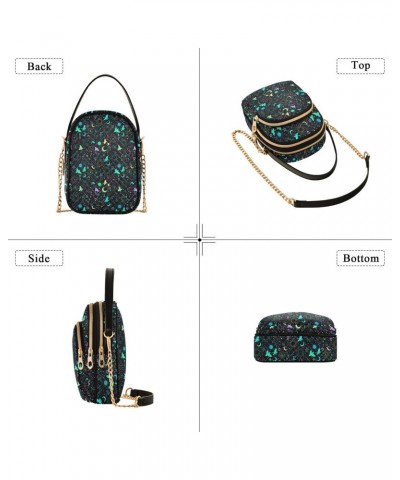 Stars Sun and Moon Stylish Crossbody Handbags with Detachable Leather Chain Shoulder Strap $16.19 Crossbody Bags