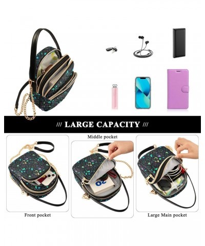 Stars Sun and Moon Stylish Crossbody Handbags with Detachable Leather Chain Shoulder Strap $16.19 Crossbody Bags