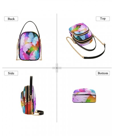 Cell Phone Purse Butterfly Abstract Rainbow Crossbody Handbag Durable Shoulder Bag Sturdy Travel Pouch Compact Chic Bag for W...