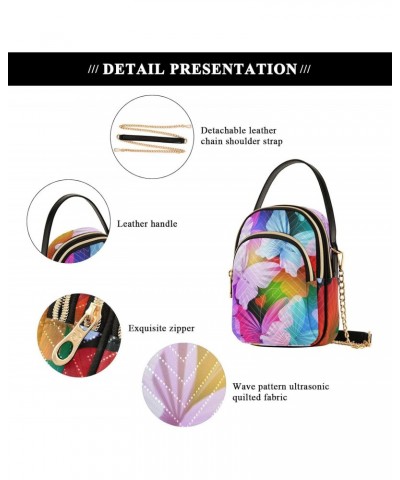 Cell Phone Purse Butterfly Abstract Rainbow Crossbody Handbag Durable Shoulder Bag Sturdy Travel Pouch Compact Chic Bag for W...