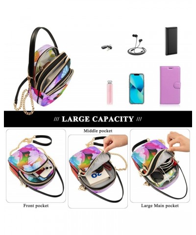 Cell Phone Purse Butterfly Abstract Rainbow Crossbody Handbag Durable Shoulder Bag Sturdy Travel Pouch Compact Chic Bag for W...