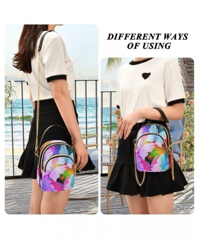 Cell Phone Purse Butterfly Abstract Rainbow Crossbody Handbag Durable Shoulder Bag Sturdy Travel Pouch Compact Chic Bag for W...