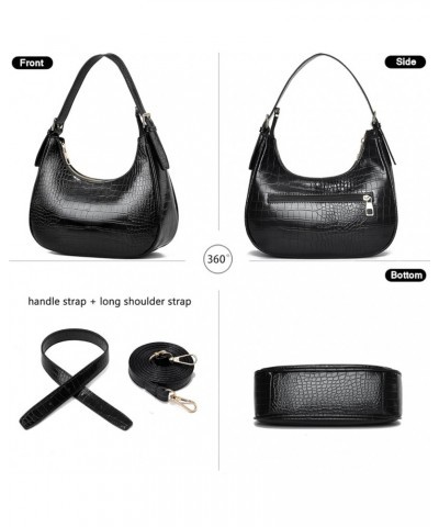 Small Tote Shoulder Bags Purses for Women Retro Classic Crossbody Bags Cute Clutch Purse and Handbag 0-4-black 2 $14.78 Totes