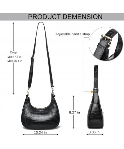 Small Tote Shoulder Bags Purses for Women Retro Classic Crossbody Bags Cute Clutch Purse and Handbag 0-4-black 2 $14.78 Totes