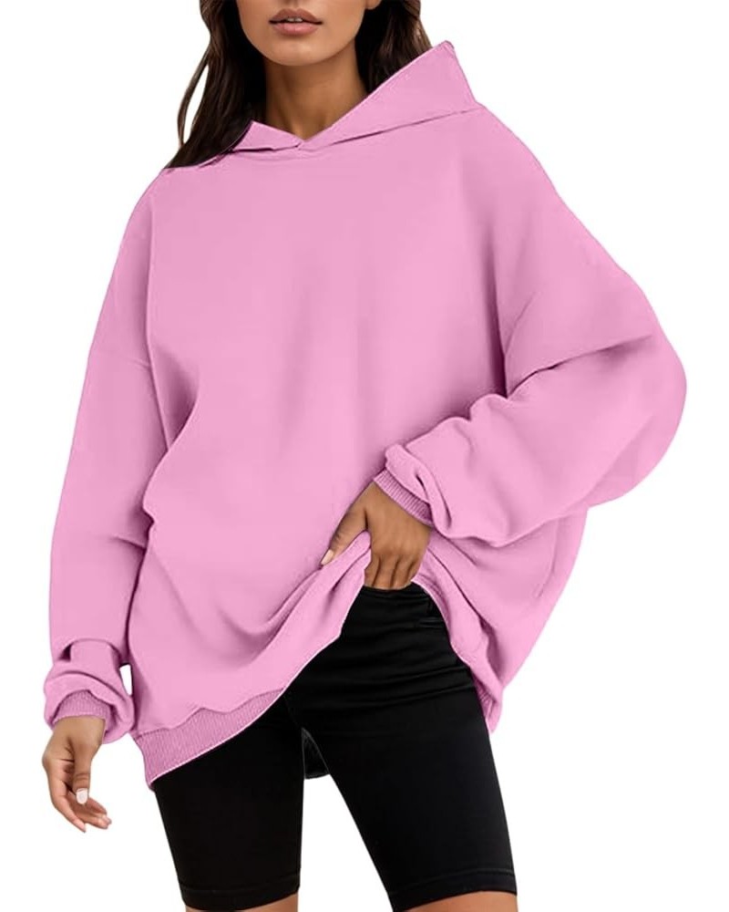 Tunic Hoodies Women Pullover Hoodies Artificial Short Velvet Oversized Hoodies Fleece Hooded Hoodies Juniors Pink $17.23 Clot...