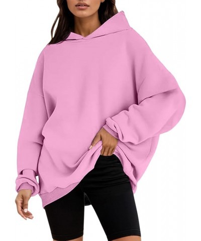 Tunic Hoodies Women Pullover Hoodies Artificial Short Velvet Oversized Hoodies Fleece Hooded Hoodies Juniors Pink $17.23 Clot...