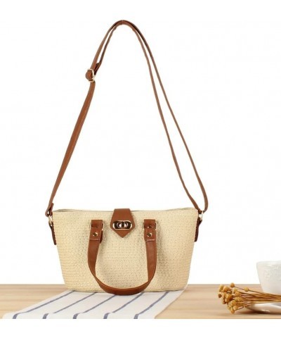 Straw Beach Bag Hobo Bags Women Vintage Shoulder Bag Everything Tote Bag Summer Beach Bag Cute Purse Travel Bag 2024 White $2...