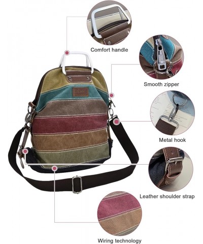 Women Backpack Bag Crossbody Canvas Bag Multi functional Handheld Shoulder Bag BAG139-1091 Bag139-1091 $25.30 Backpacks