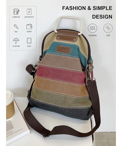 Women Backpack Bag Crossbody Canvas Bag Multi functional Handheld Shoulder Bag BAG139-1091 Bag139-1091 $25.30 Backpacks