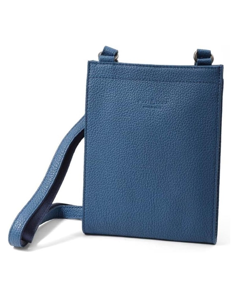 Genuine Leather Shoulder Bag, Made In Japan, No.664103 Blue $94.12 Shoulder Bags